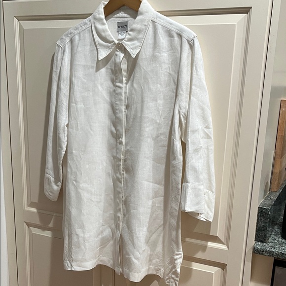 Chico's White Button-Up Blouse - Picture 1 of 2